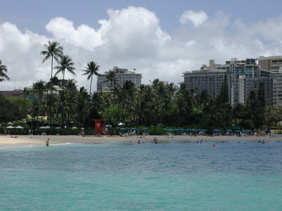 Waikiki beach in day time