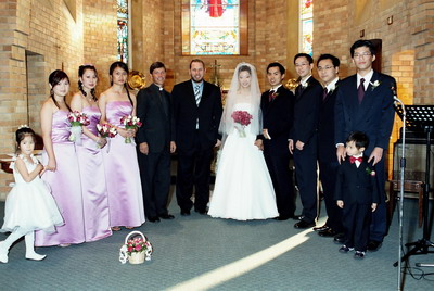 The two Pastors and the bridal party
